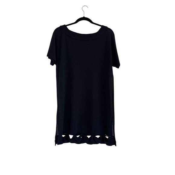 Maryan Mehlhorn Women's Black Knitted Round Neck Shirt Dress Size S - Picture 1 of 12